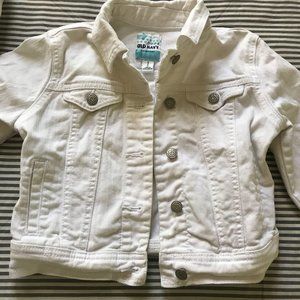 Old Navy Bright White Denim Jacket S 6-7